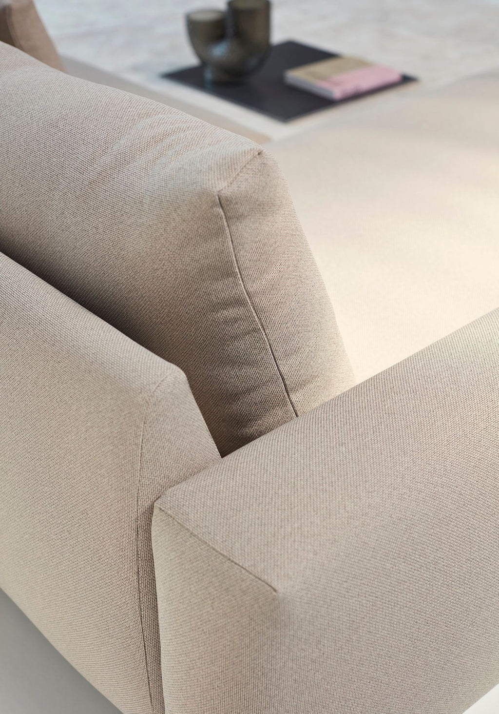 Divano con penisola chaise longue Arthon B2 - Argus 584 Natural