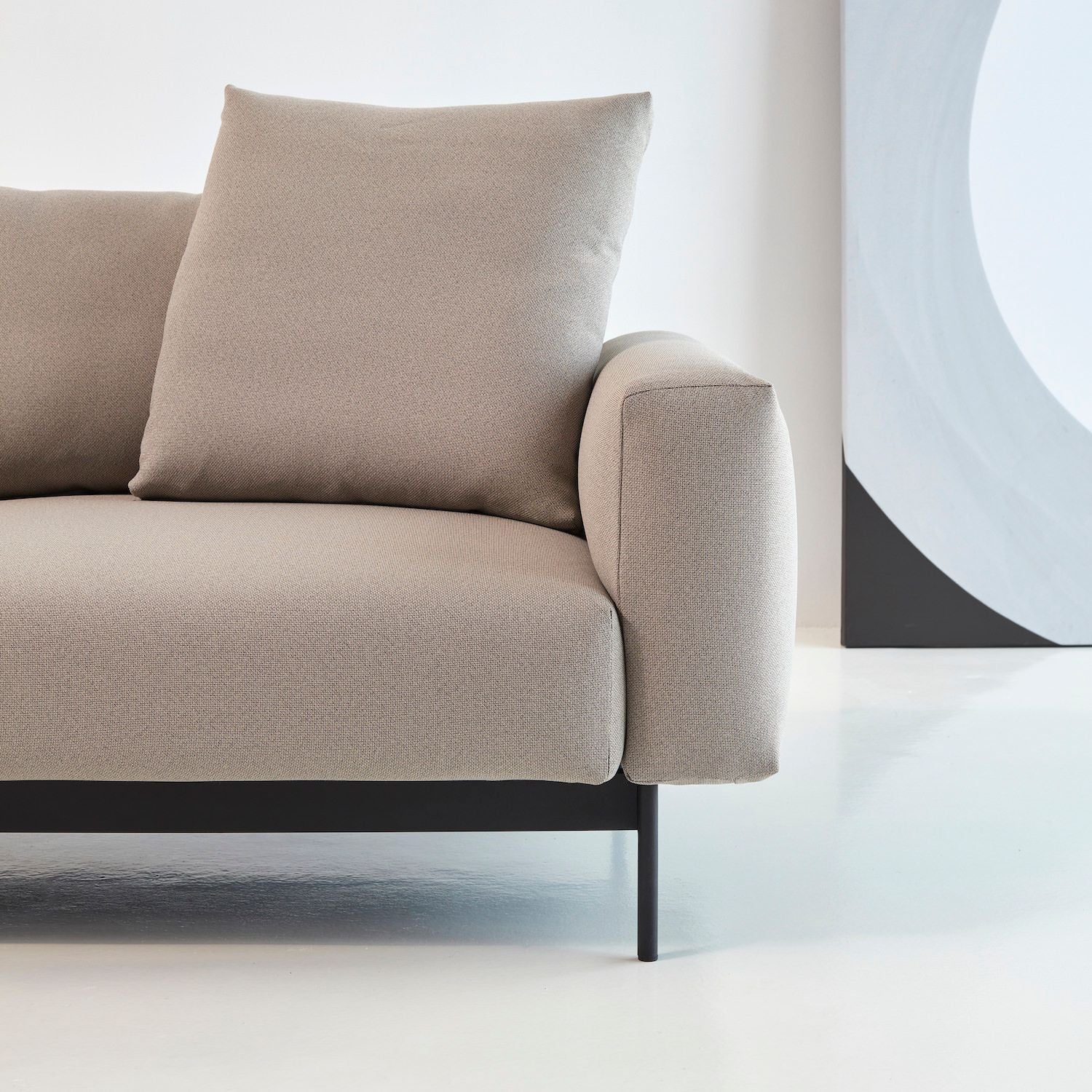 Divano con penisola chaise longue Arthon B2 - Argus 584 Natural