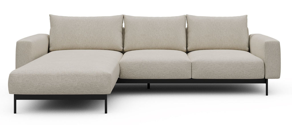 Divano con penisola chaise longue Arthon B2 - Argus 584 Natural
