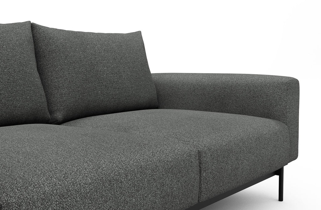 Divano con penisola chaise longue Arthon B2 - Bouclé 533 Ash Grey