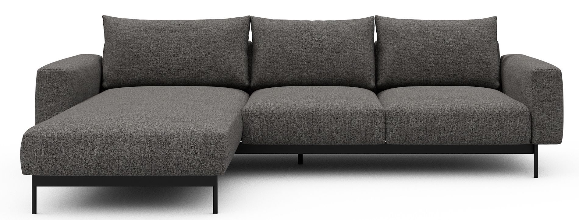 Divano con penisola chaise longue Arthon B2 - Carreno 772 Salt & Pepper