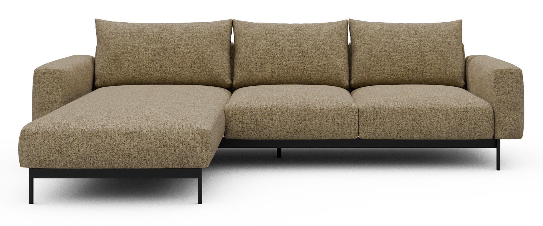 Divano con penisola chaise longue Arthon B2 - Carreno 774 Sicilian Yellow