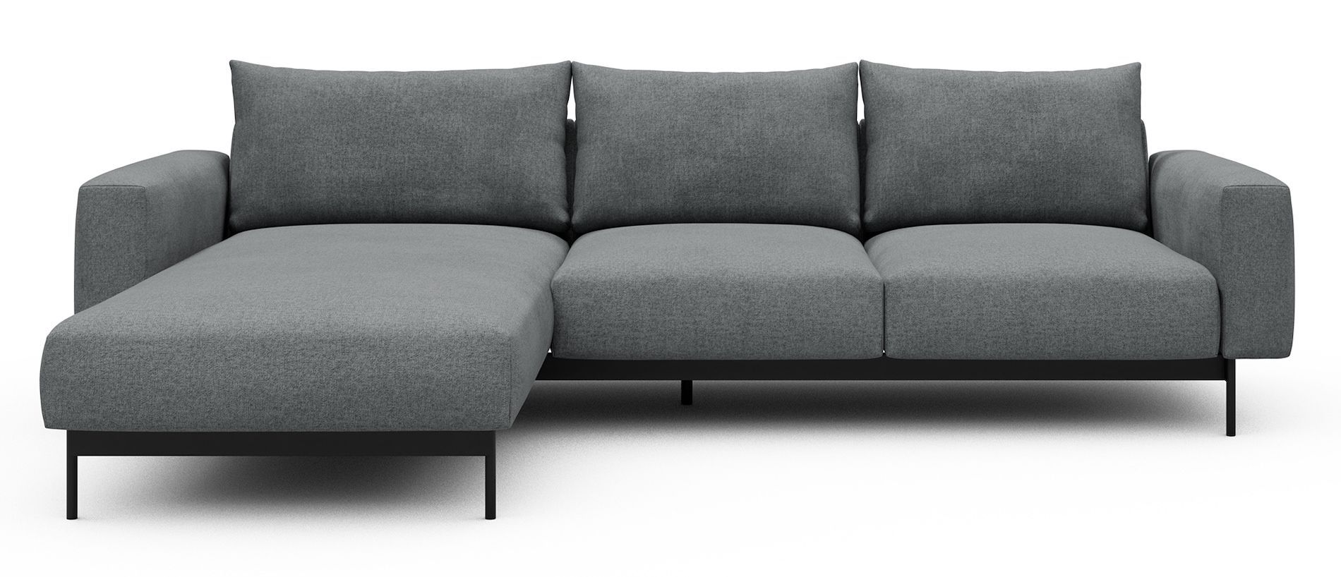 Divano con penisola chaise longue Arthon B2 - Casone 495 Gravel Grey