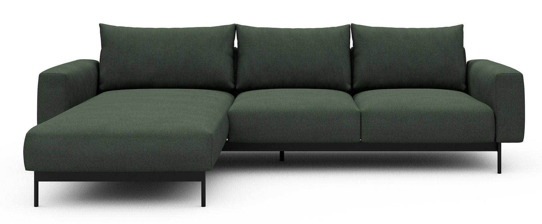 Divano con penisola chaise longue Arthon B2 - Cura 769 Saga Green