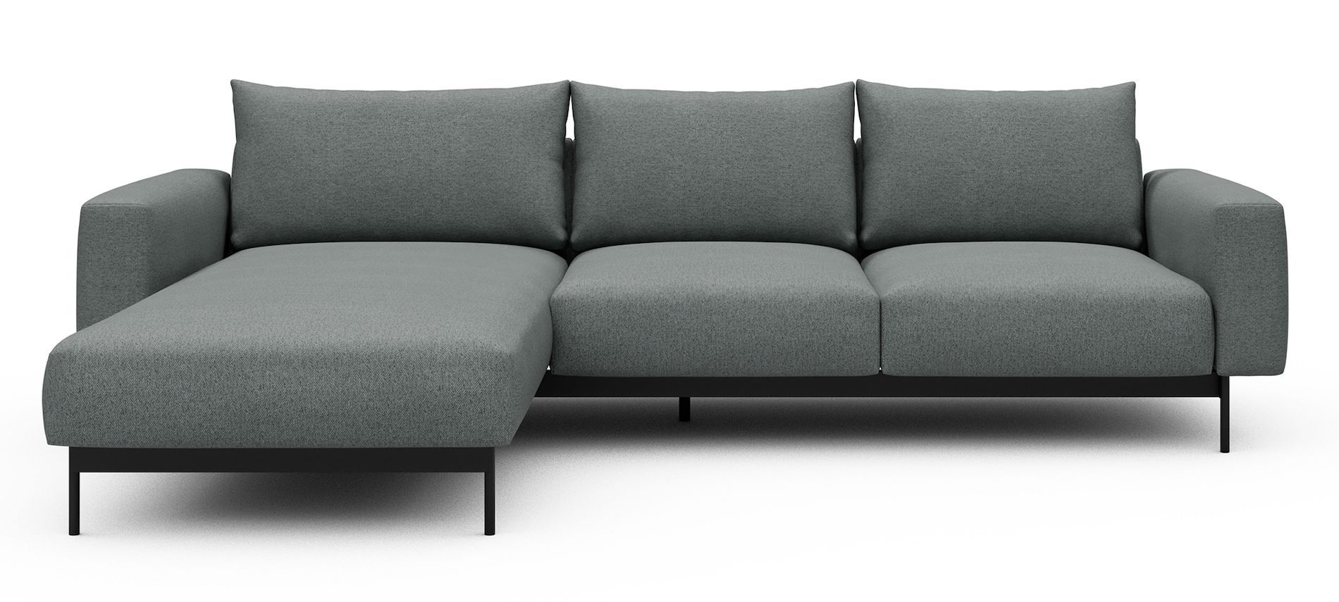 Divano con penisola chaise longue Arthon B2 - Denari 485 Soft Grey