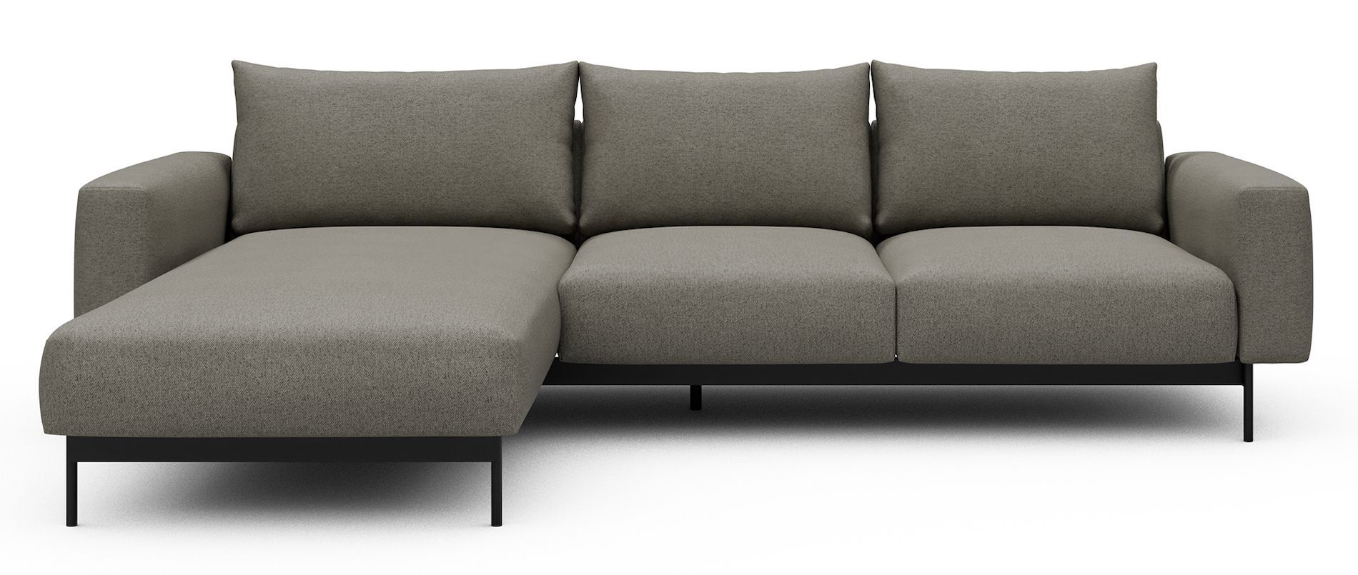 Divano con penisola chaise longue Arthon B2 - Denari 486 Warm Grey