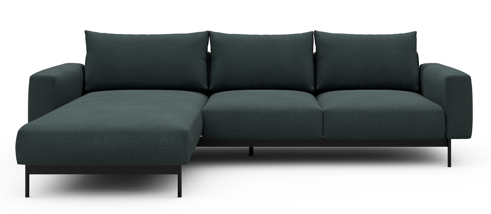 Divano con penisola chaise longue Arthon B2 - Mahoga 851 Dark Blue