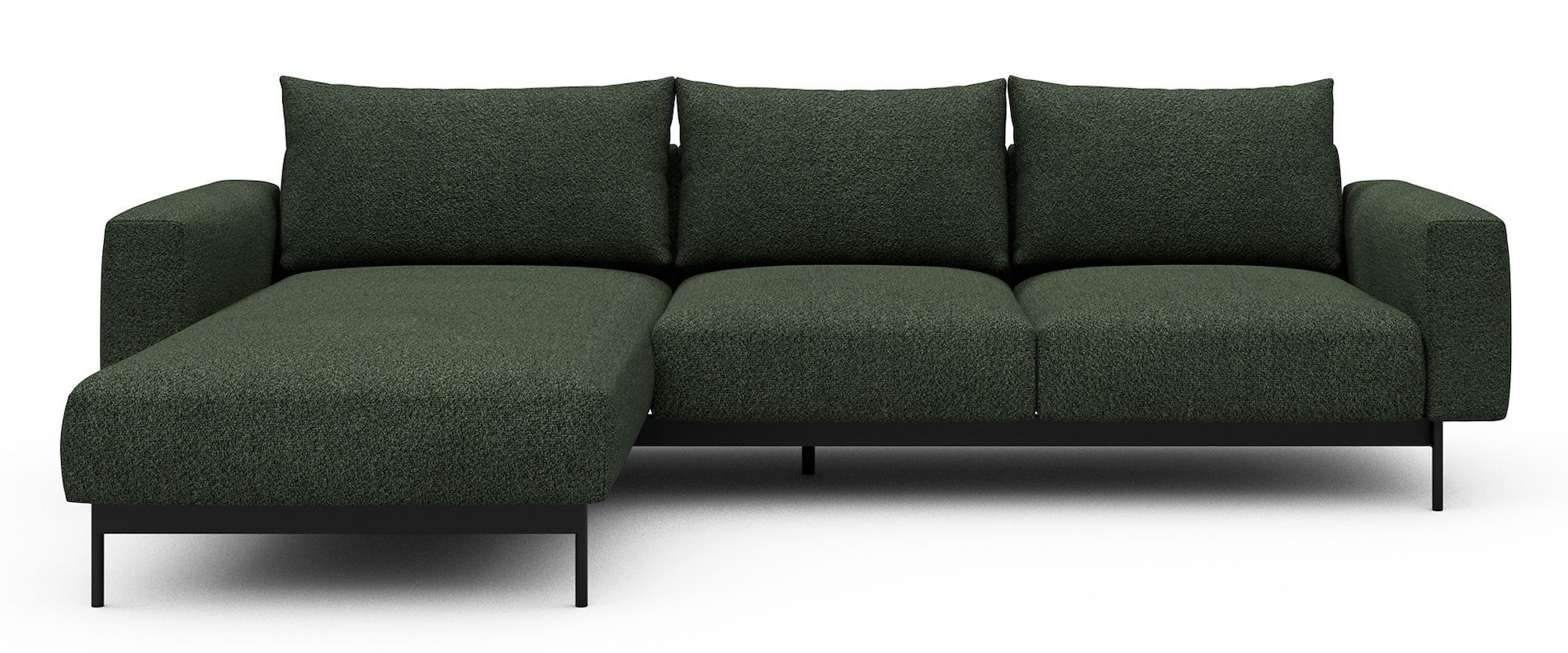 Divano con penisola chaise longue Arthon B2 - Vanora 869 Deep Green