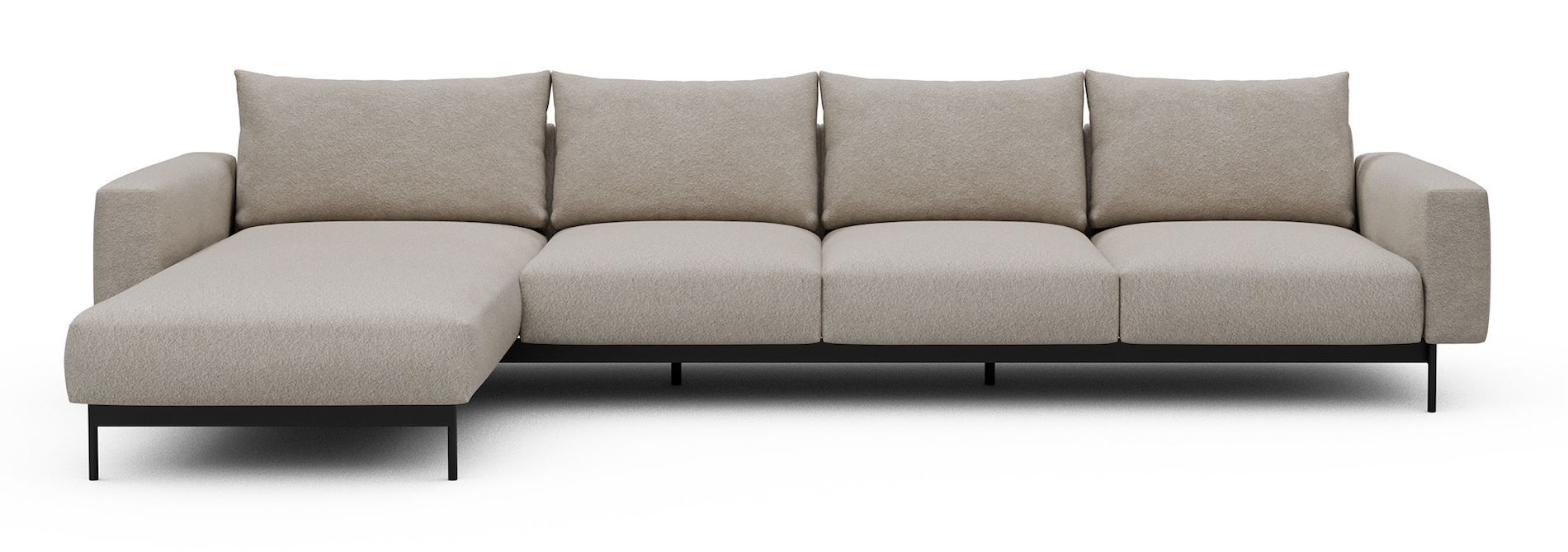 Divano con penisola chaise longue Arthon B3 - Aivi 816 Lace Beige