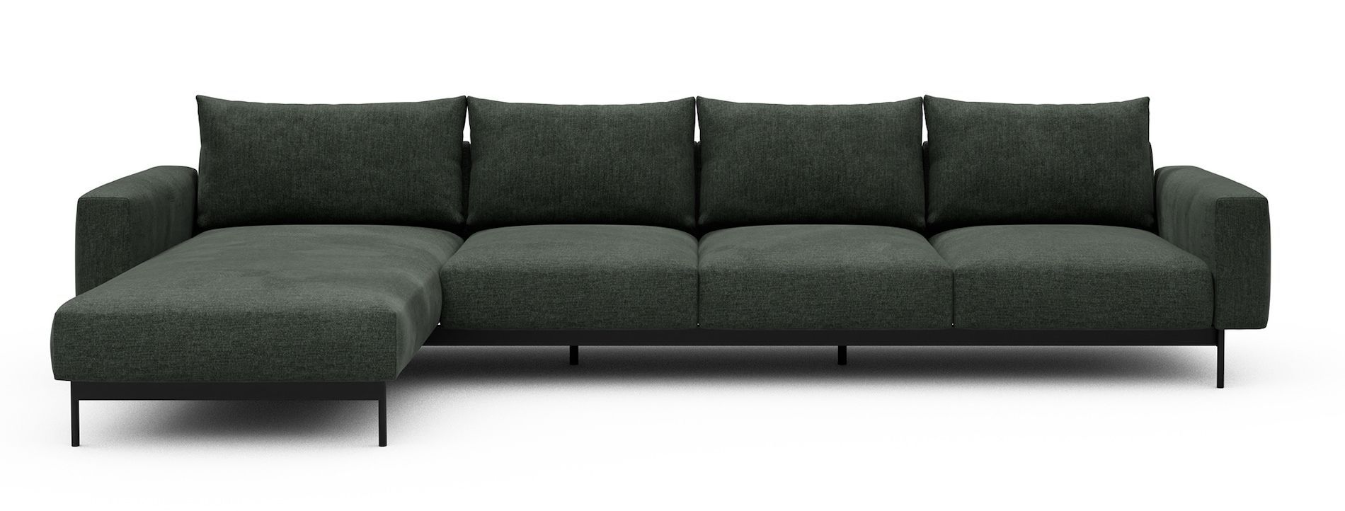 Divano con penisola chaise longue Arthon B3 - Aivi 818 Pine Green