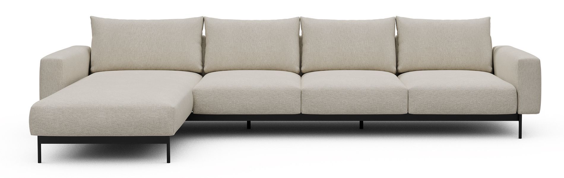 Divano con penisola chaise longue Arthon B3 - Argus 584 Natural