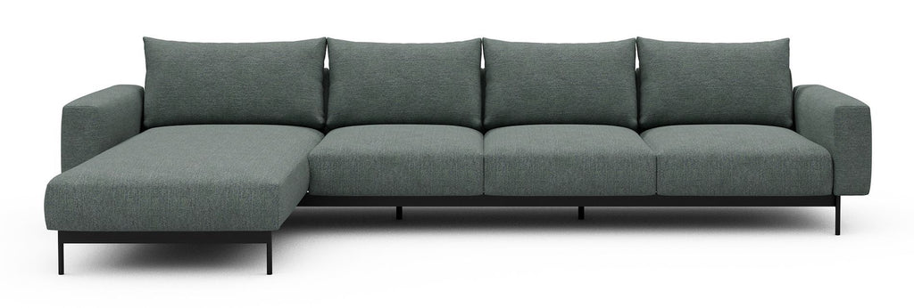 Divano con penisola chaise longue Arthon B3 - Carreno 770 Cielo Blue