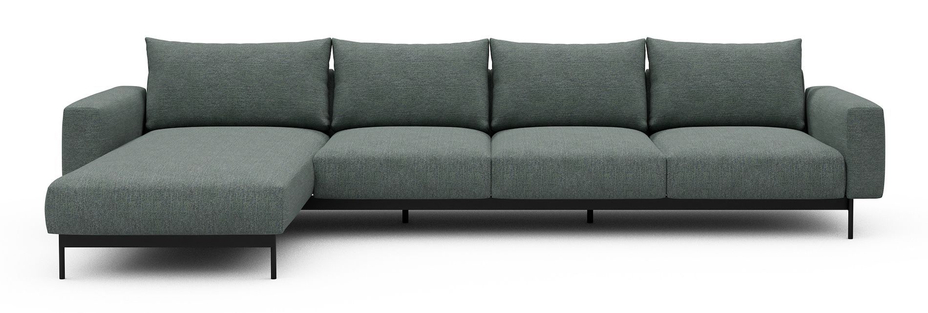 Divano con penisola chaise longue Arthon B3 - Carreno 770 Cielo Blue