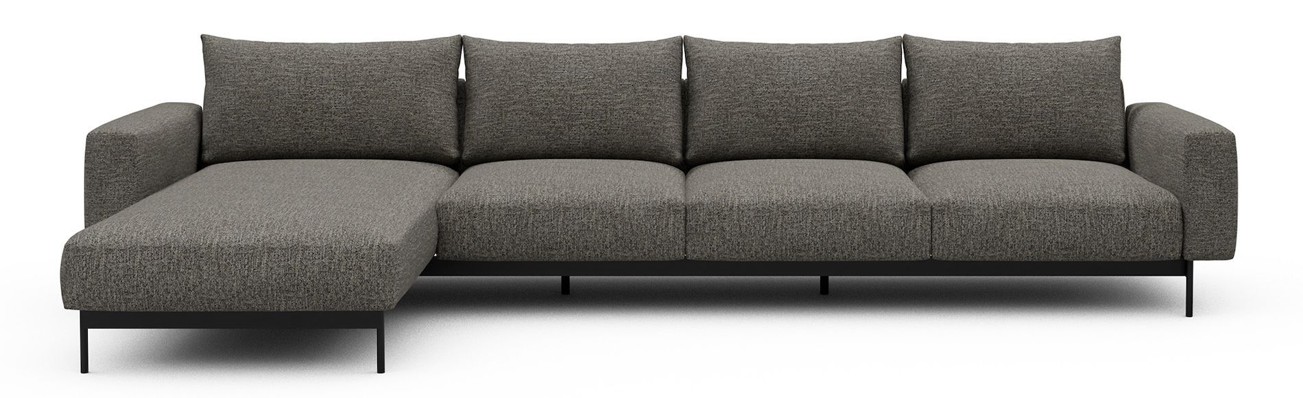 Divano con penisola chaise longue Arthon B3 - Carreno 771 Sepia Brown