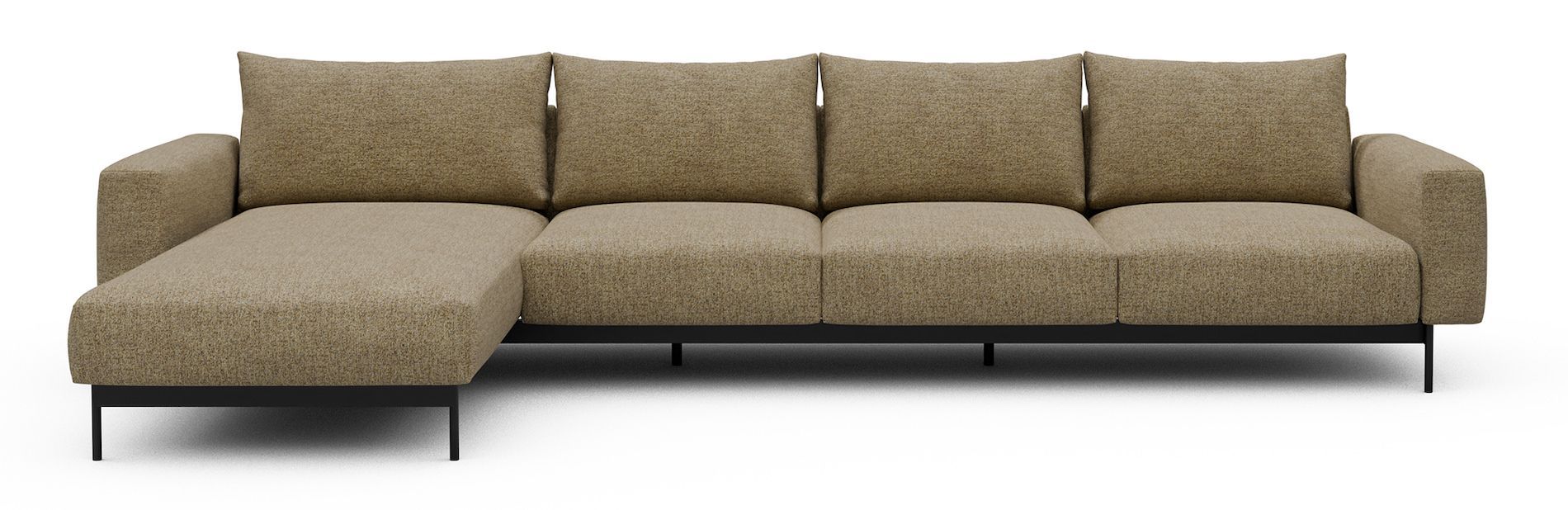 Divano con penisola chaise longue Arthon B3 - Carreno 774 Sicilian Yellow