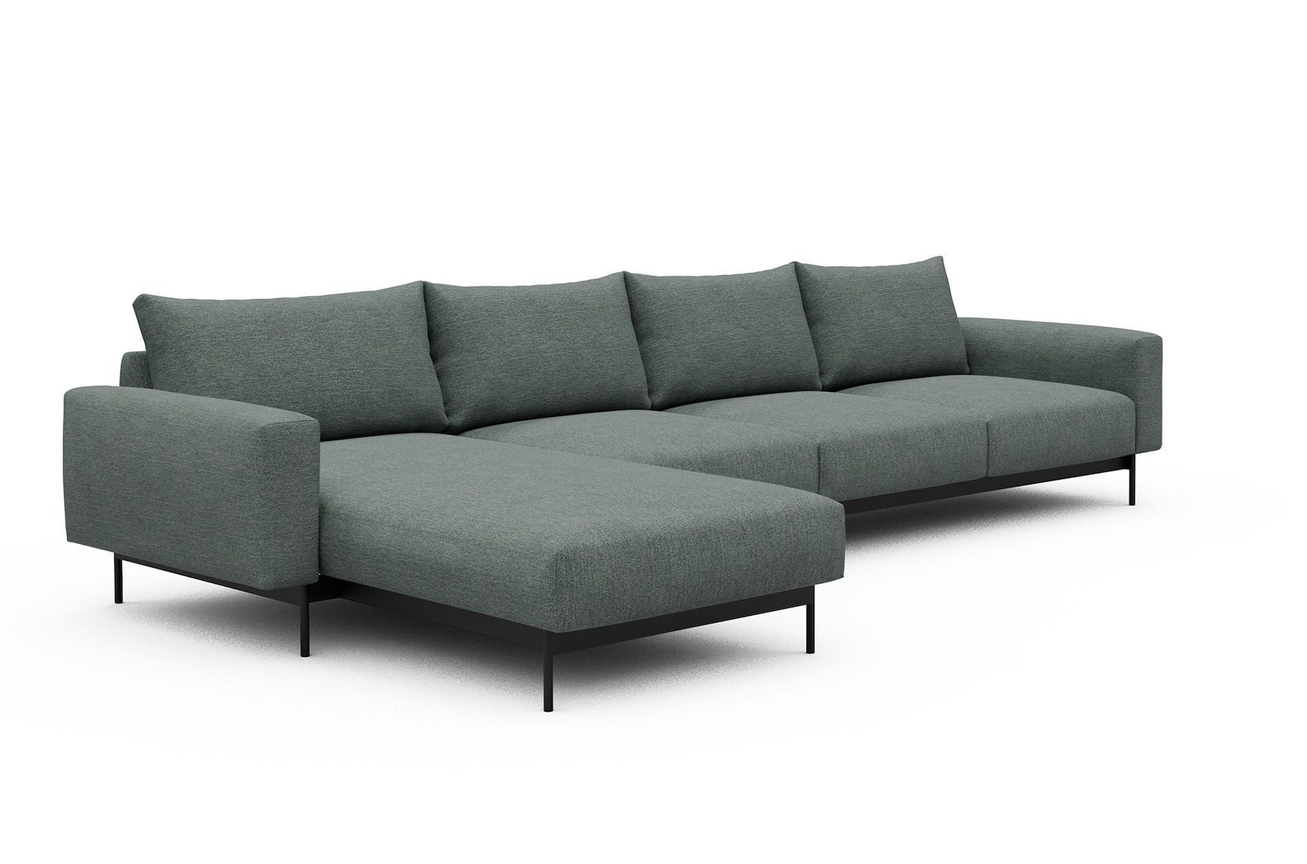 Divano con penisola chaise longue Arthon B3 - Carreno 770 Cielo Blue