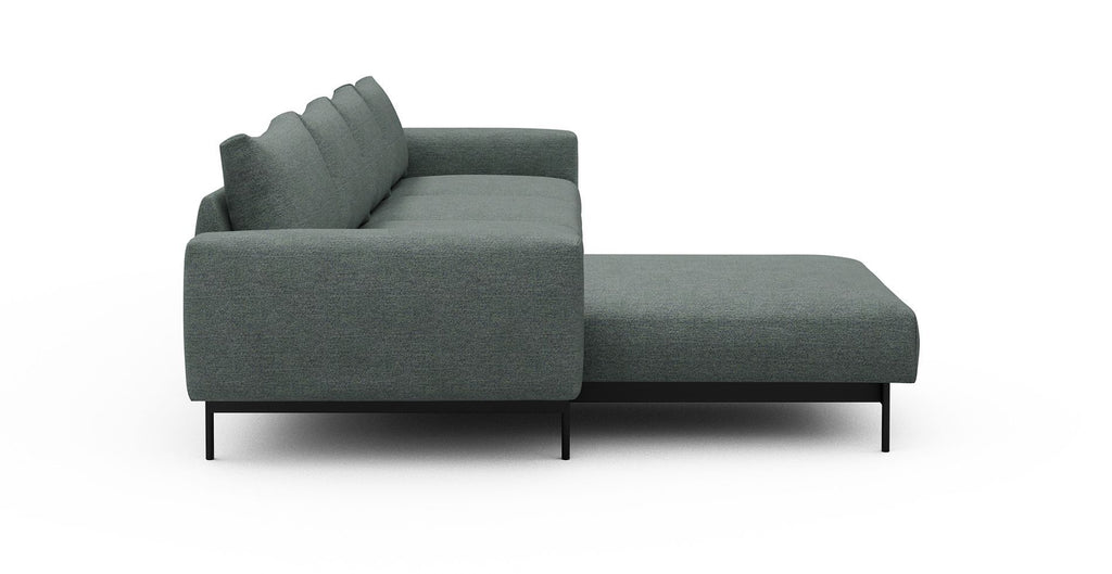 Divano con penisola chaise longue Arthon B3 - Carreno 770 Cielo Blue