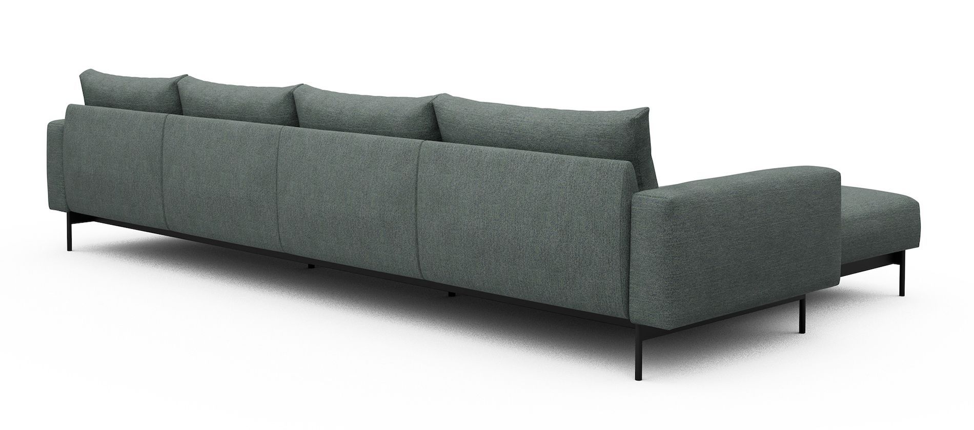 Divano con penisola chaise longue Arthon B3 - Carreno 770 Cielo Blue