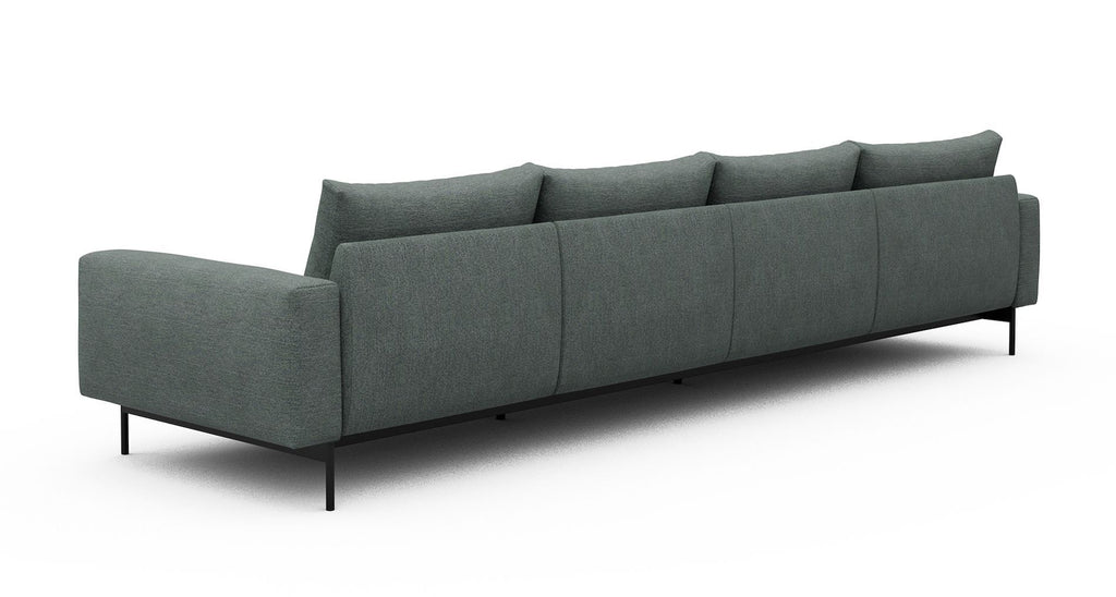 Divano con penisola chaise longue Arthon B3 - Carreno 770 Cielo Blue