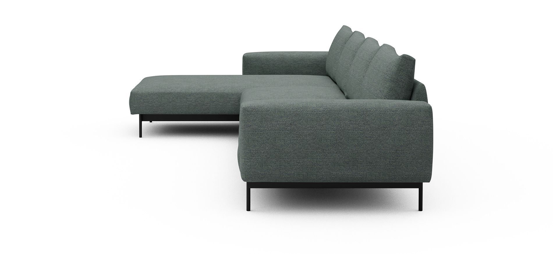 Divano con penisola chaise longue Arthon B3 - Carreno 770 Cielo Blue