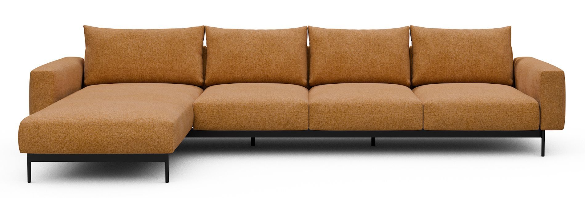 Divano con penisola chaise longue Arthon B3 - Casone 497 Warm Yellow