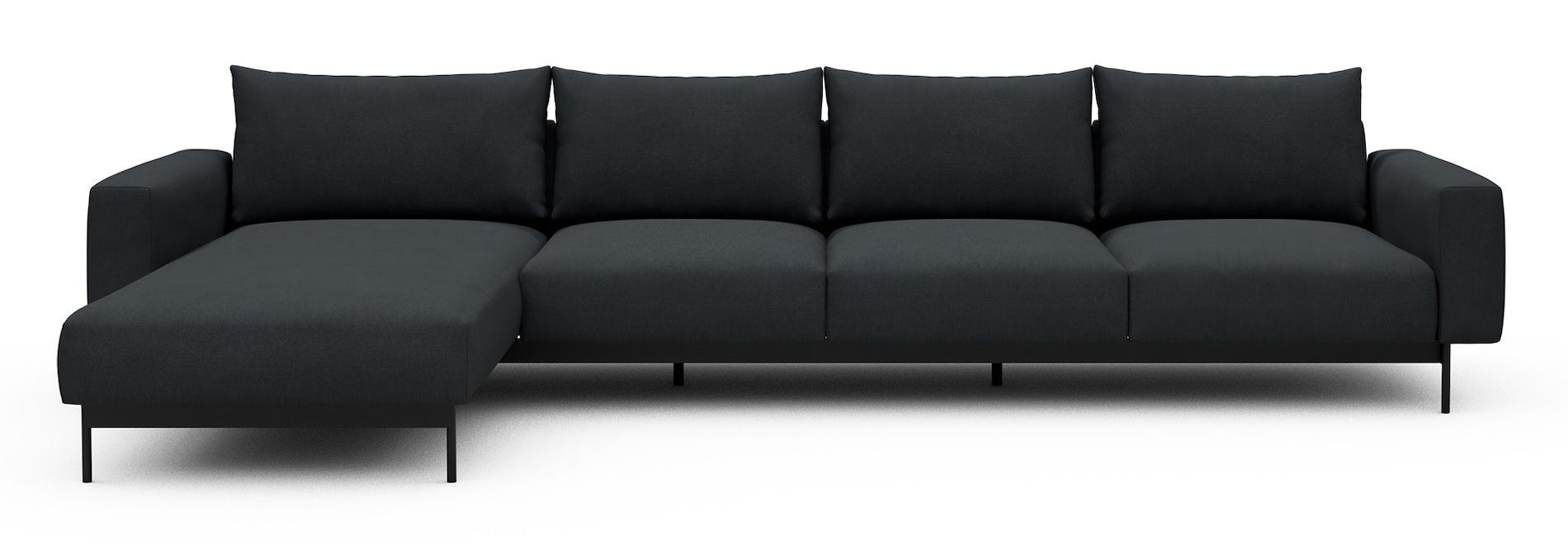 Divano con penisola chaise longue Arthon B3 - Cura 766 Anthracite