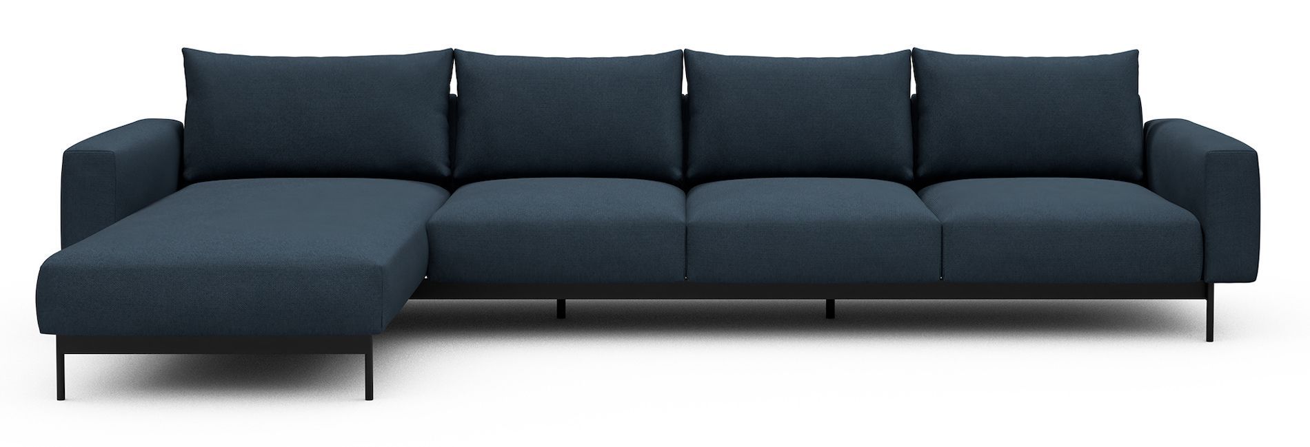 Divano con penisola chaise longue Arthon B3 - Cura 768 Oxford Blue