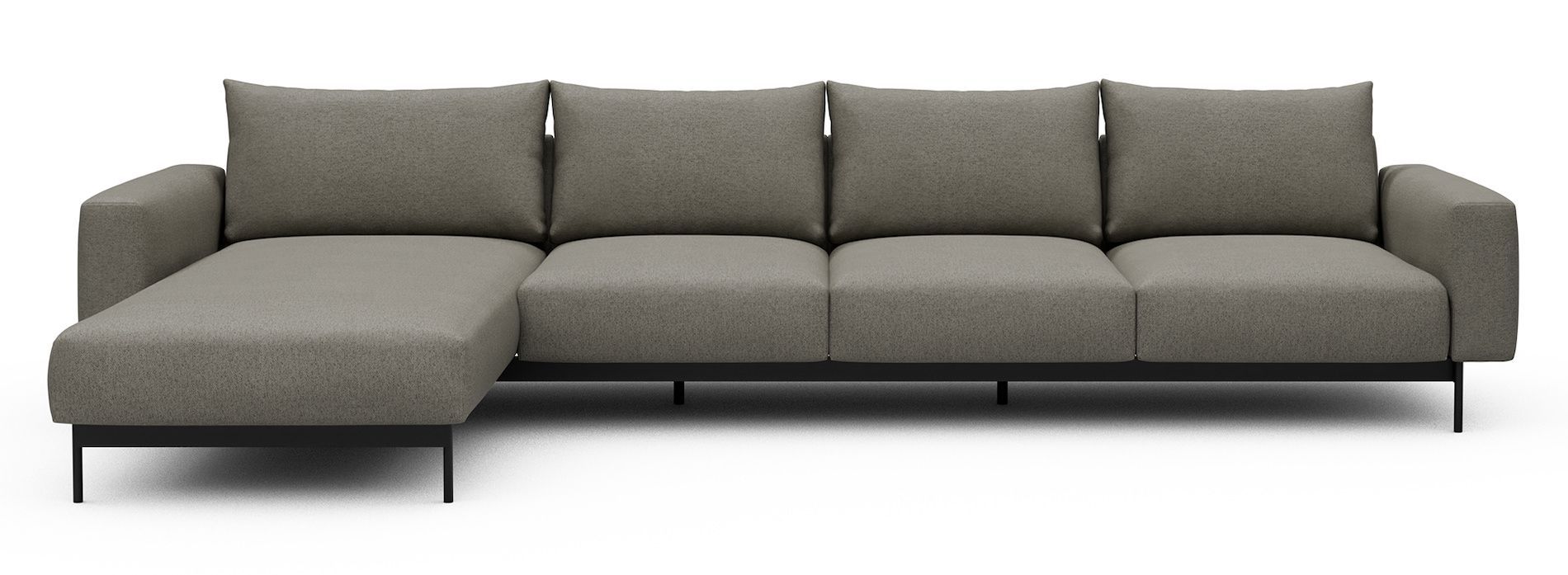 Divano con penisola chaise longue Arthon B3 - Denari 485 Soft Grey