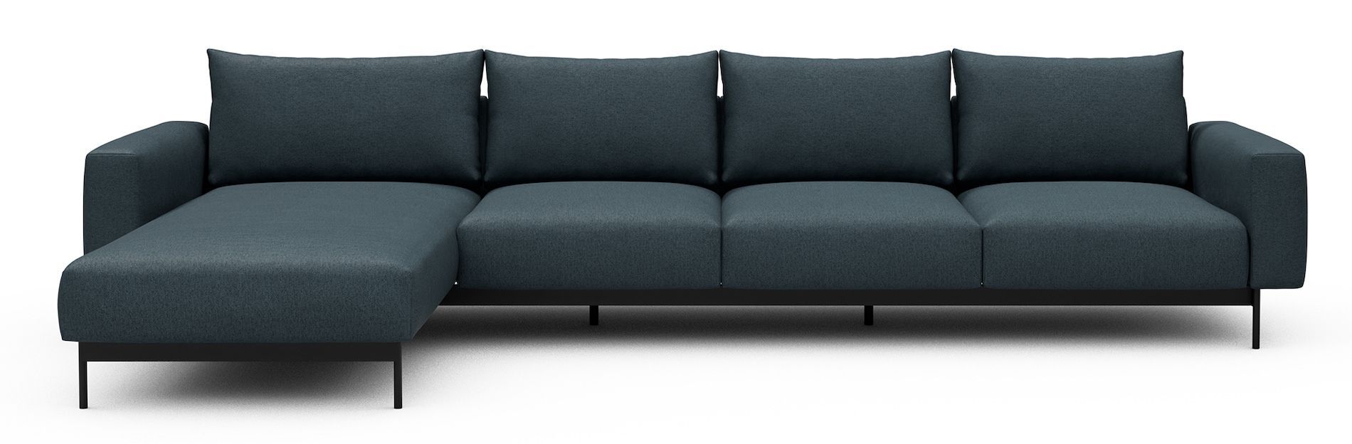 Divano con penisola chaise longue Arthon B3 - Denari 489 Royal Blue