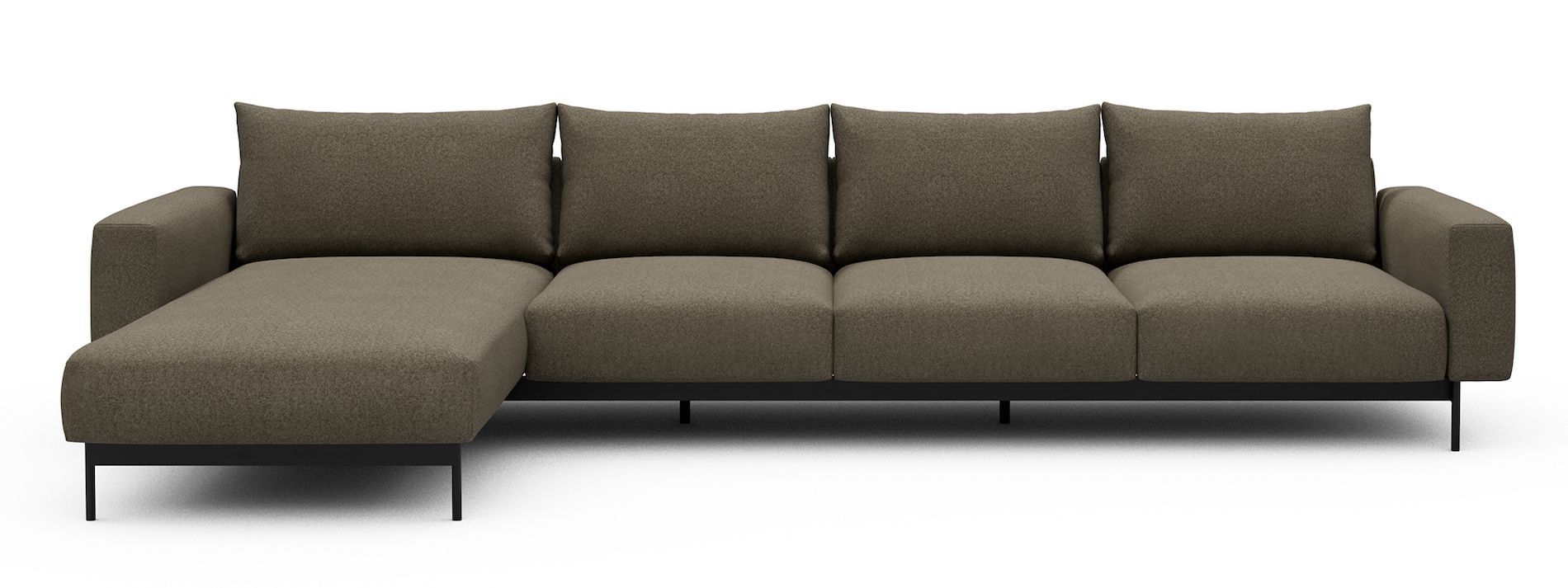 Divano con penisola chaise longue Arthon B3 - Mahoga 850 Caramel Grey