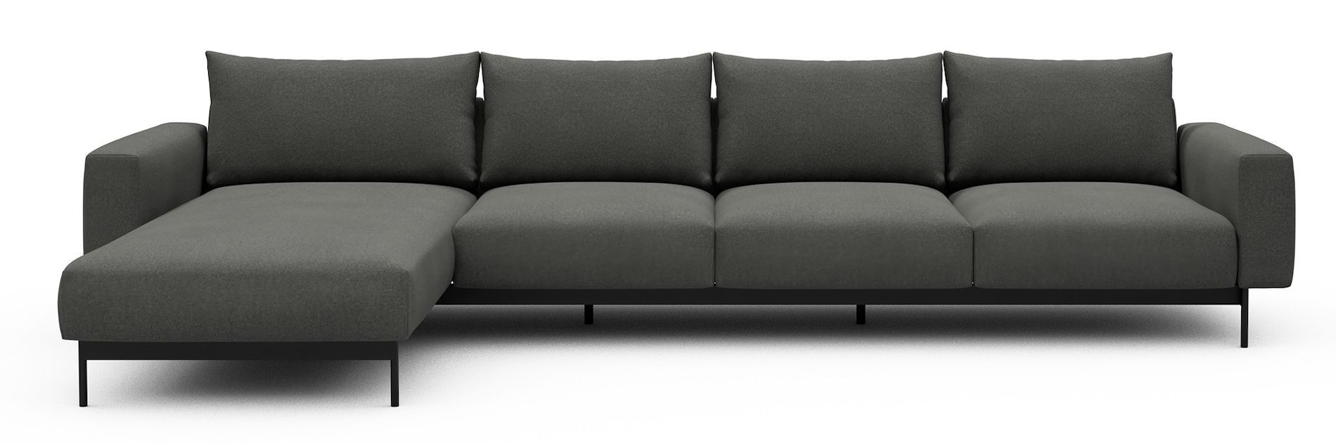 Divano con penisola chaise longue Arthon B3 - Mahoga 852 Seal Grey