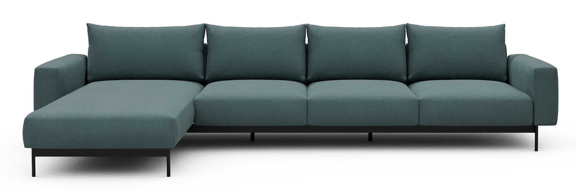 Divano con penisola chaise longue Arthon B3 - Satya 442 Washed Green