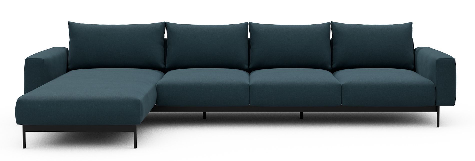 Divano con penisola chaise longue Arthon B3 - Satya 443 Deep Blue