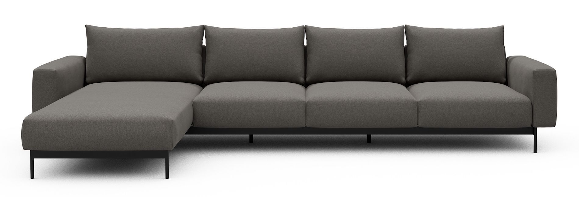 Divano con penisola chaise longue Arthon B3 - Satya 446 Taupe Brown