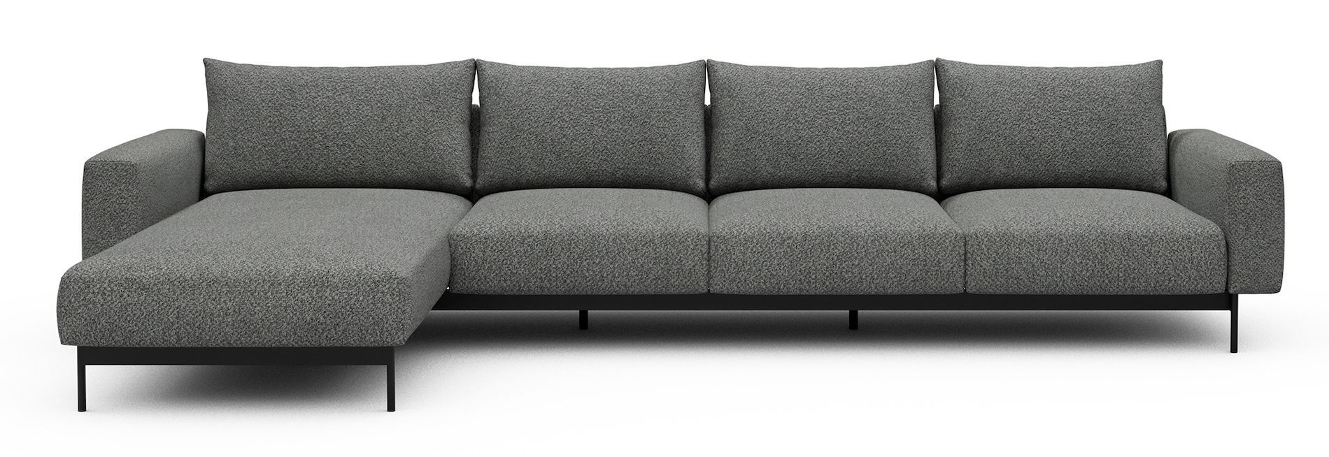 Divano con penisola chaise longue Arthon B3 - Vanora 868 Warm Grey