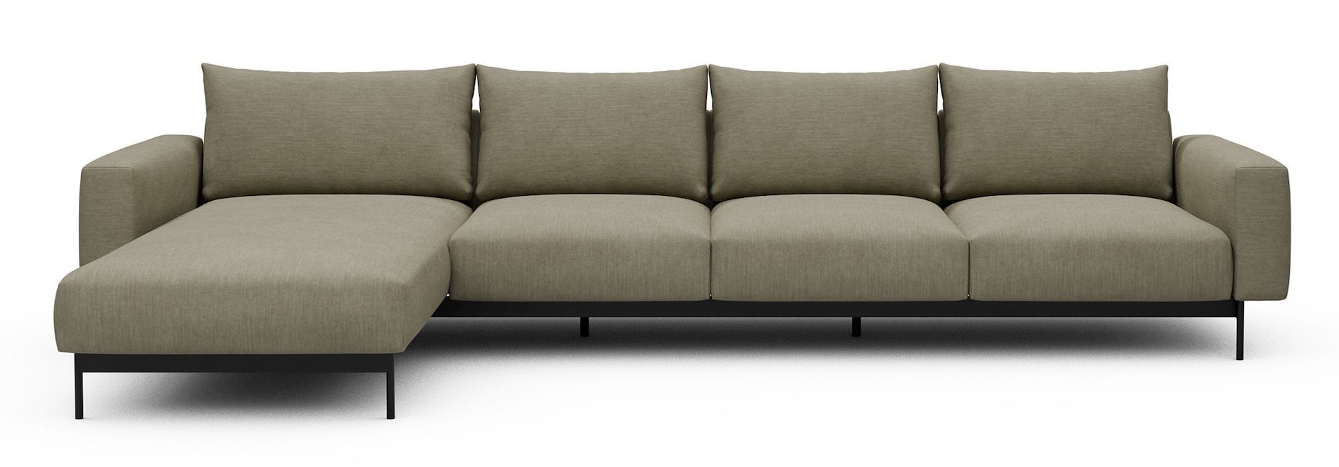 Divano con penisola chaise longue Arthon B3 - Vivus 571 Dusty Sand