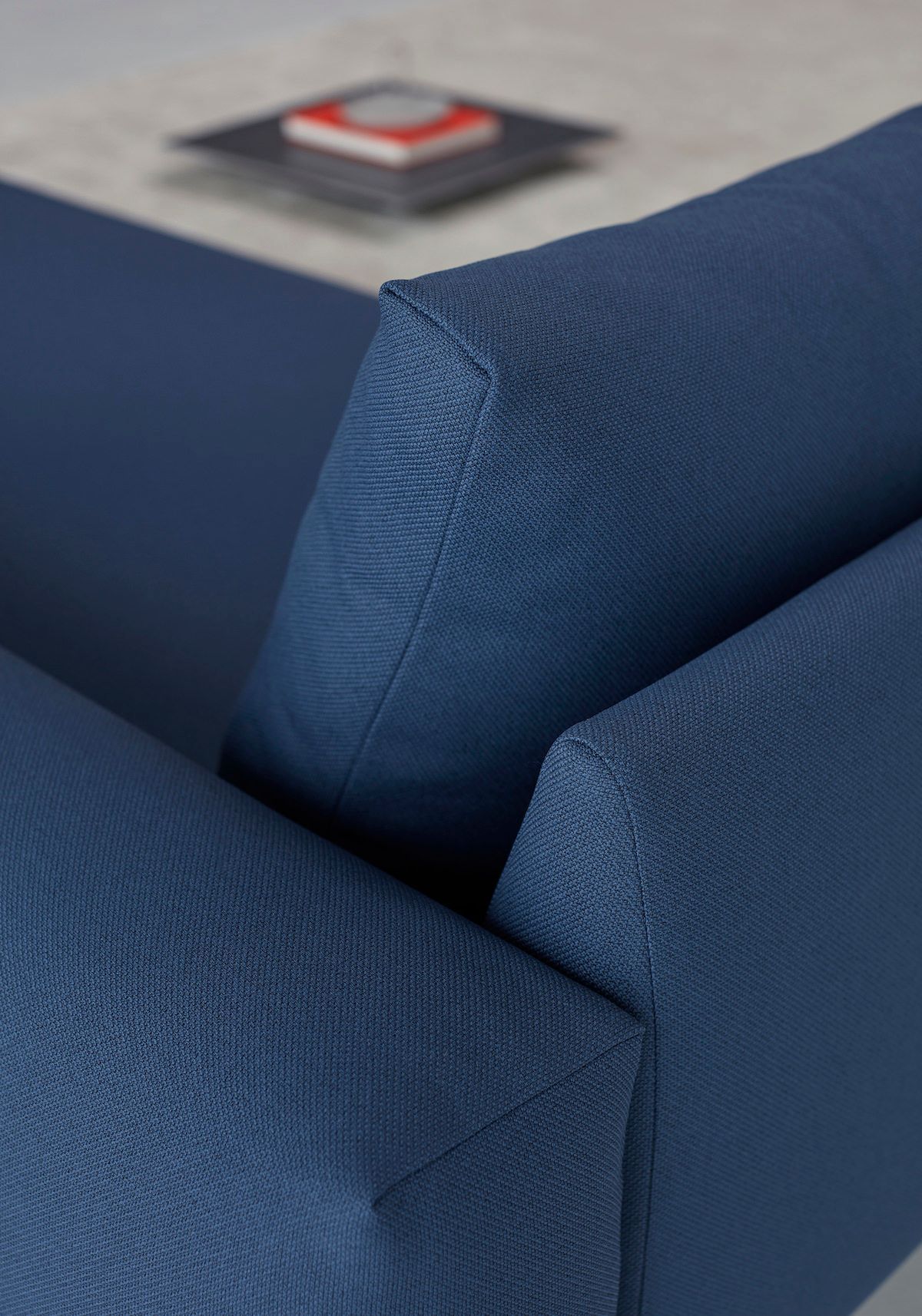 Divano con penisola chaise longue Arthon D1 - Cura 768 Oxford Blue