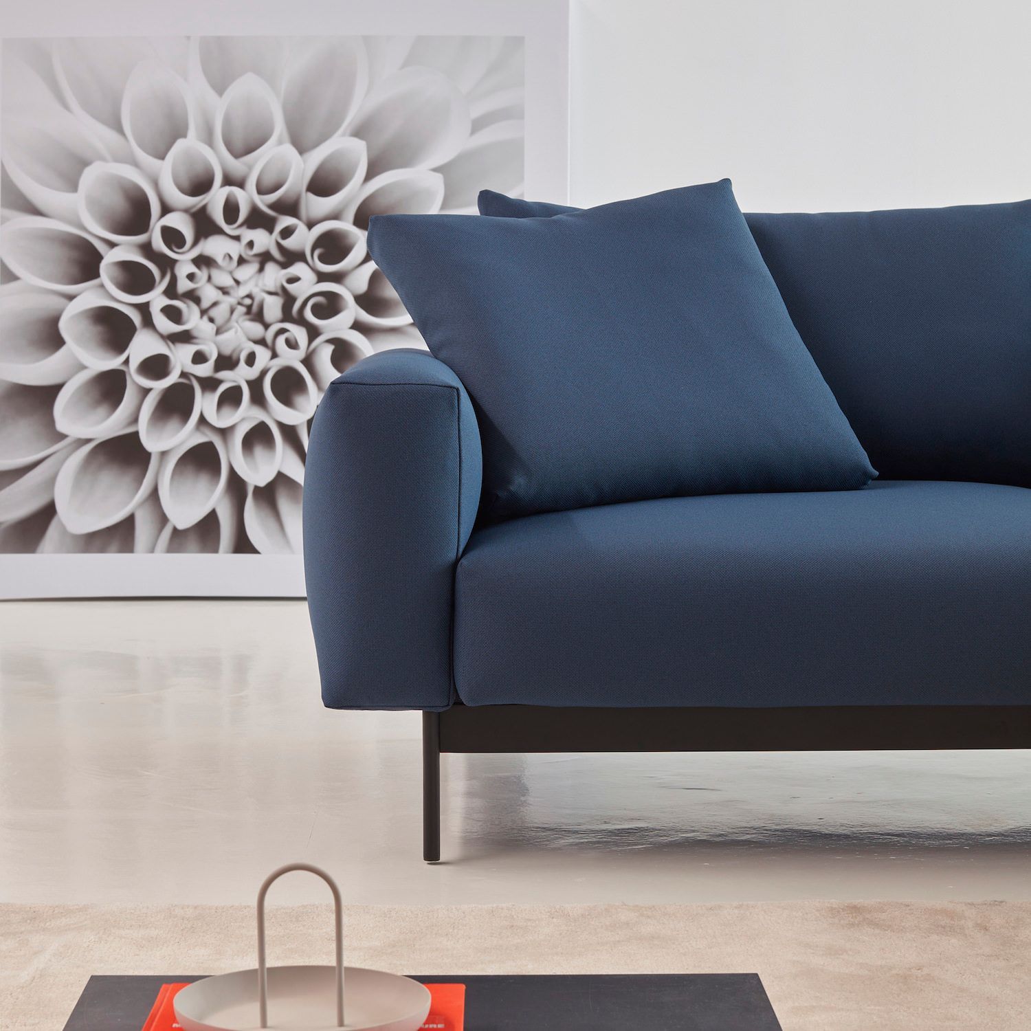 Divano con penisola chaise longue Arthon D1 - Cura 768 Oxford Blue