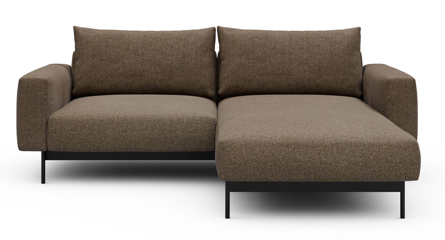 Divano con penisola chaise longue Arthon D1 - Aivi 817 Khaki Brown