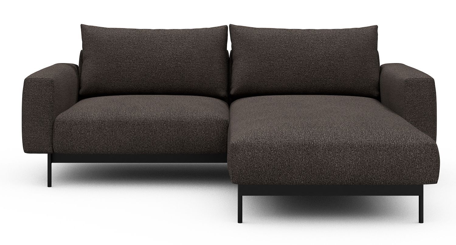 Divano con penisola chaise longue Arthon D1 - Bouclé 530 Taupe Brown