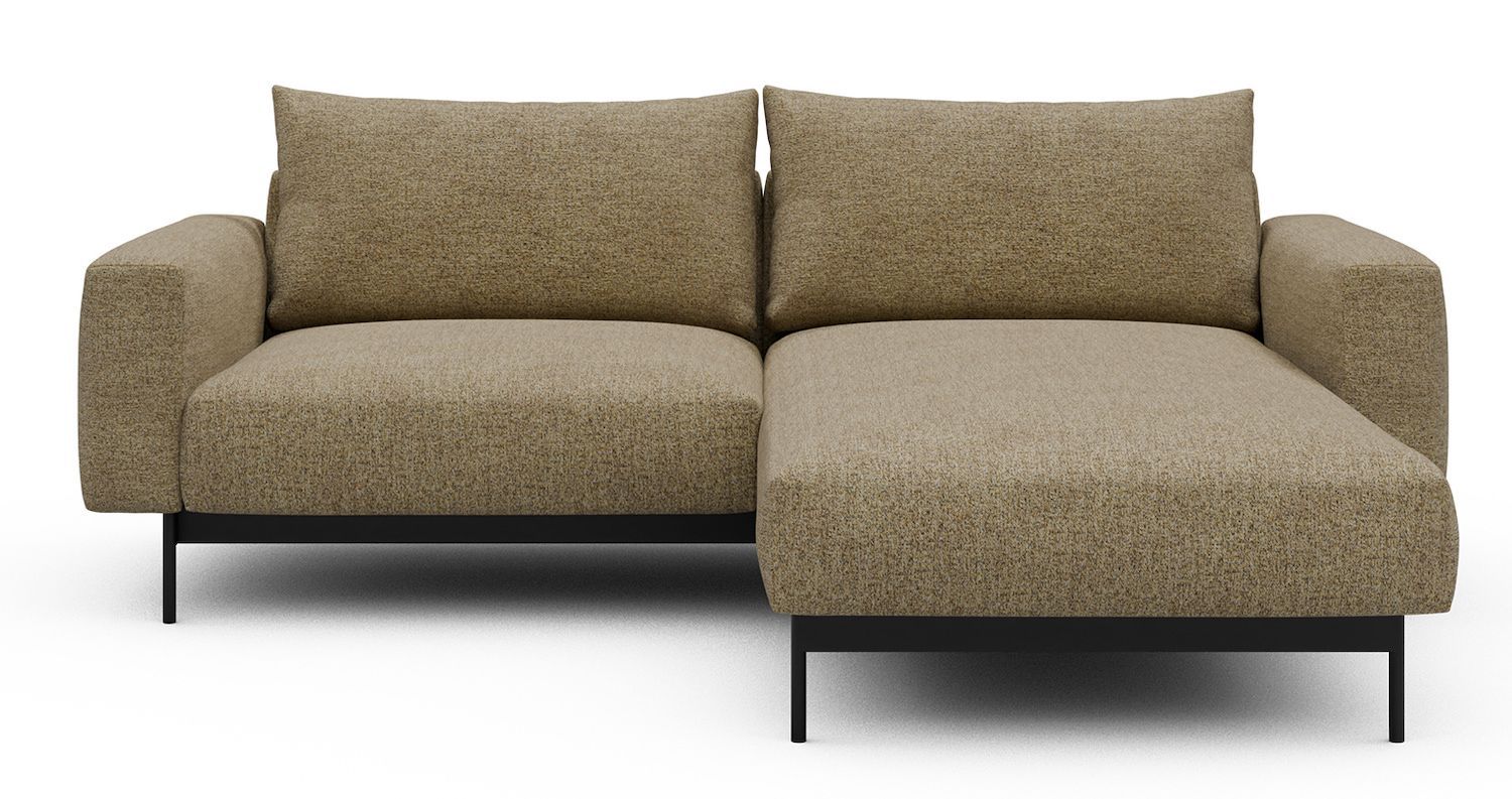 Divano con penisola chaise longue Arthon D1 - Carreno 774 Sicilian Yellow