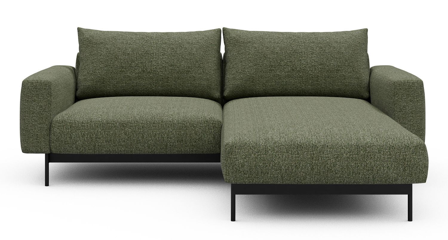 Divano con penisola chaise longue Arthon D1 - Carreno 775 Vivid Green