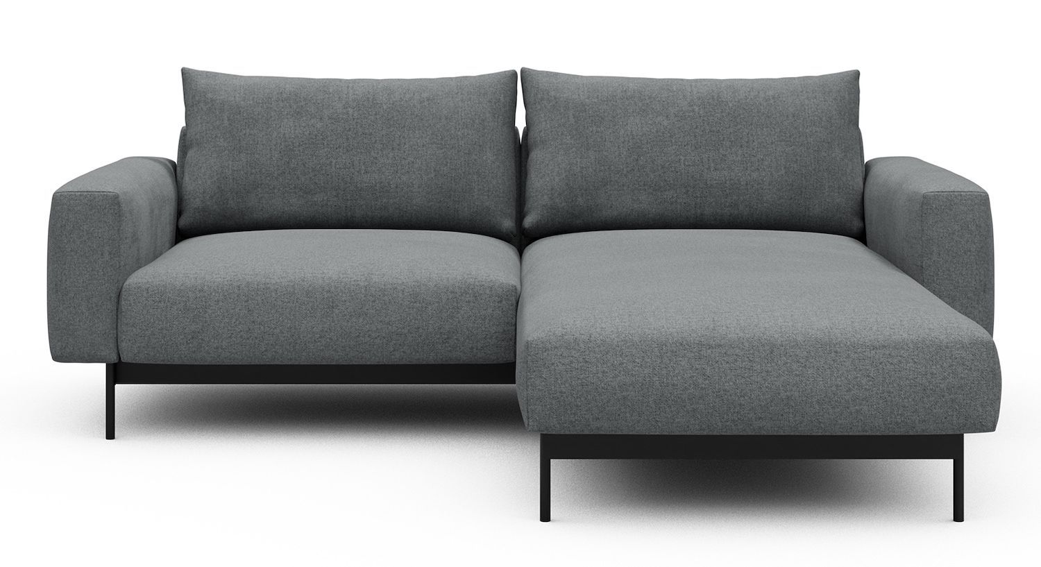 Divano con penisola chaise longue Arthon D1 - Casone 495 Gravel Grey