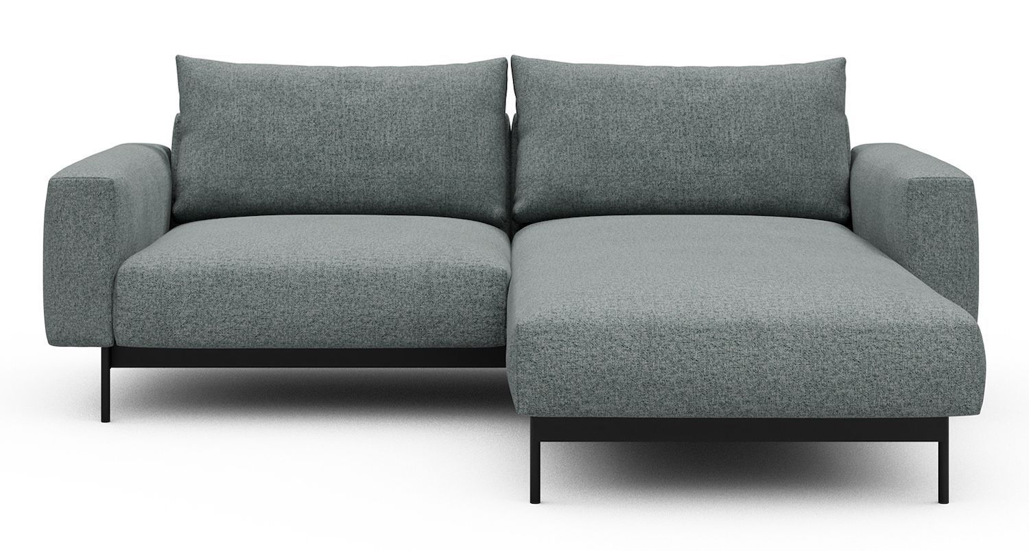 Divano con penisola chaise longue Arthon D1 - Casone 499 Light mixed Green