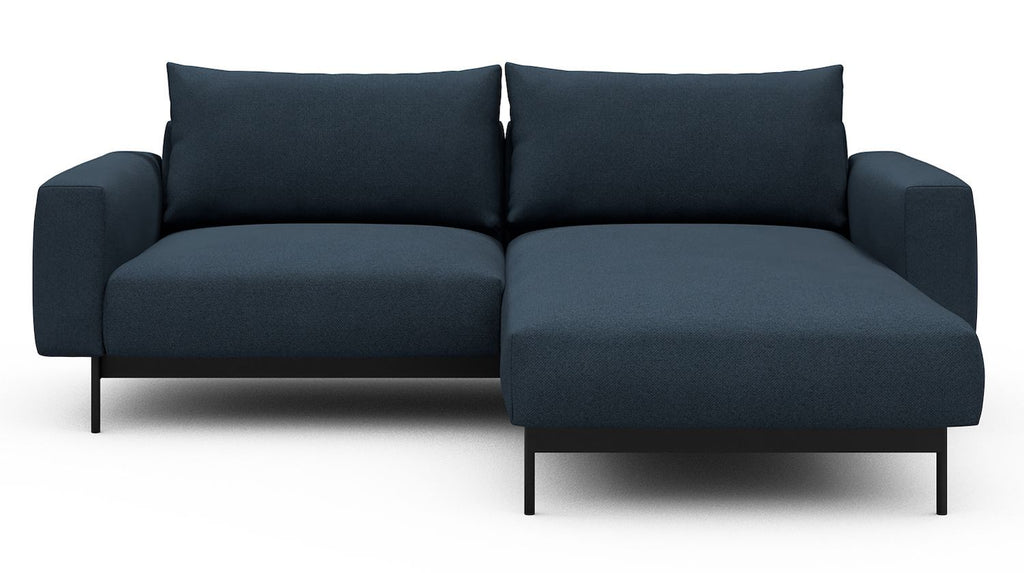 Divano con penisola chaise longue Arthon D1 - Cura 768 Oxford Blue