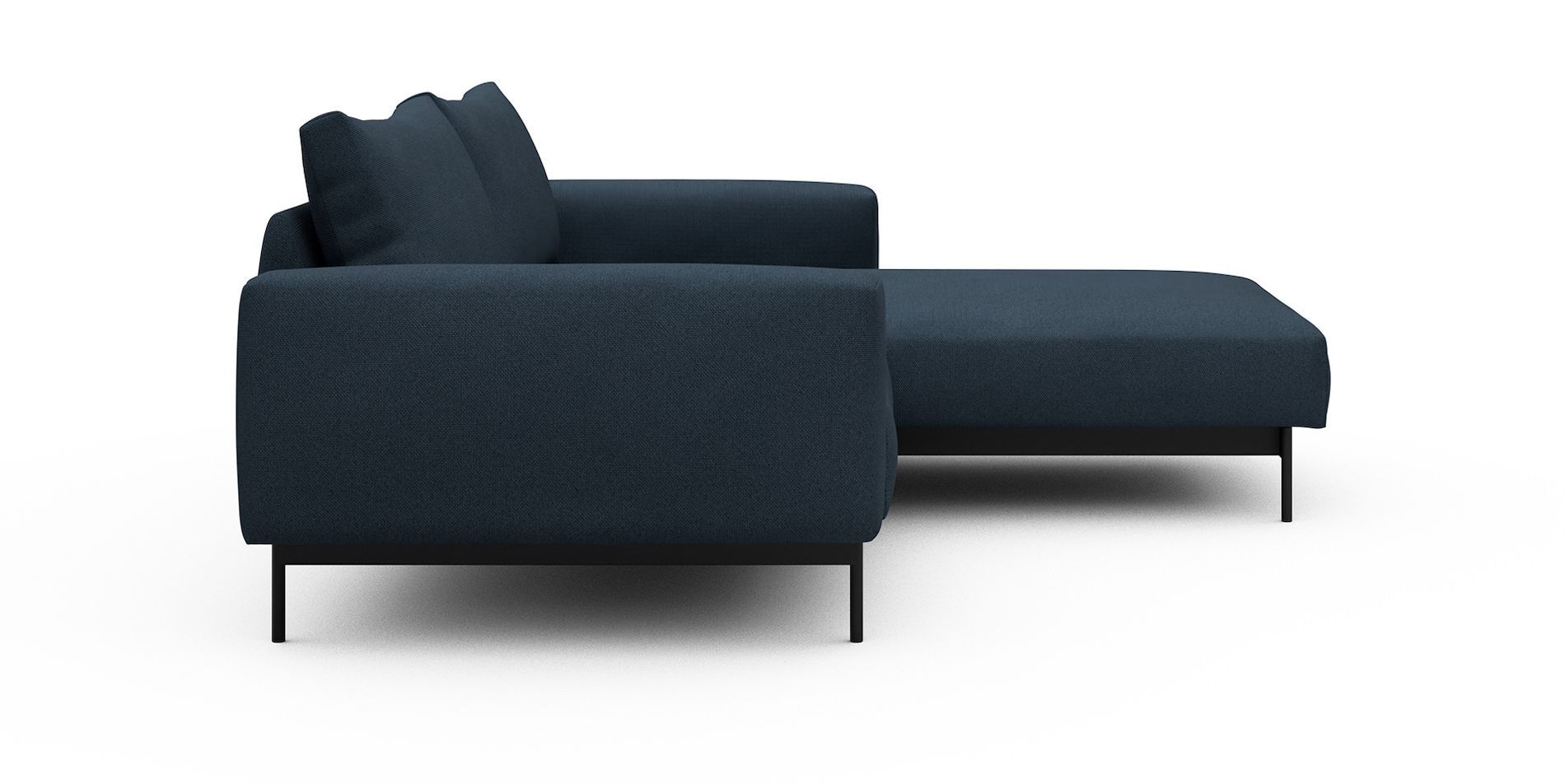 Divano con penisola chaise longue Arthon D1 - Cura 768 Oxford Blue