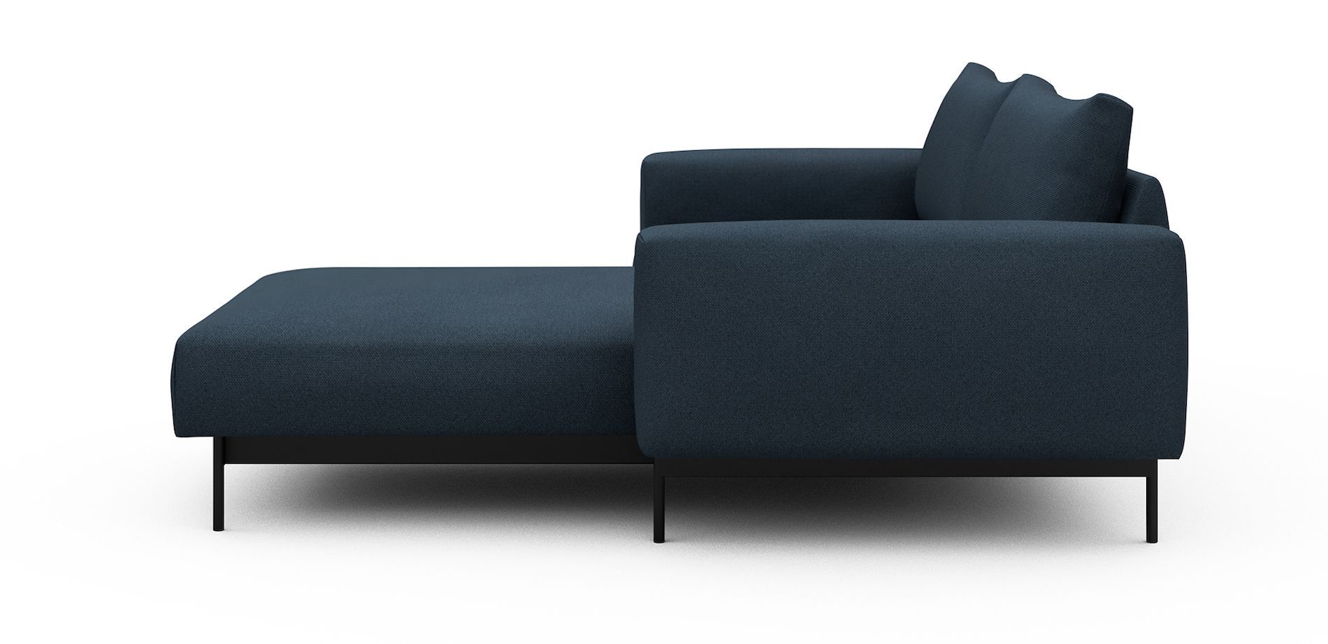 Divano con penisola chaise longue Arthon D1 - Cura 768 Oxford Blue