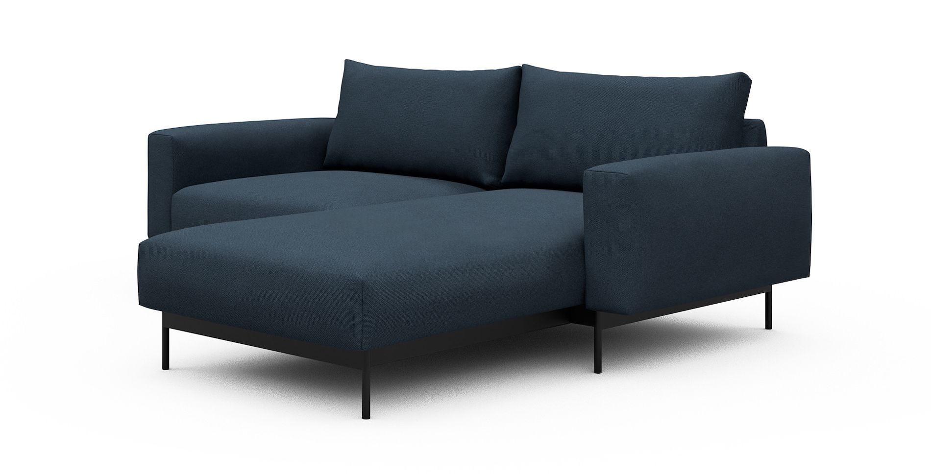Divano con penisola chaise longue Arthon D1 - Cura 768 Oxford Blue