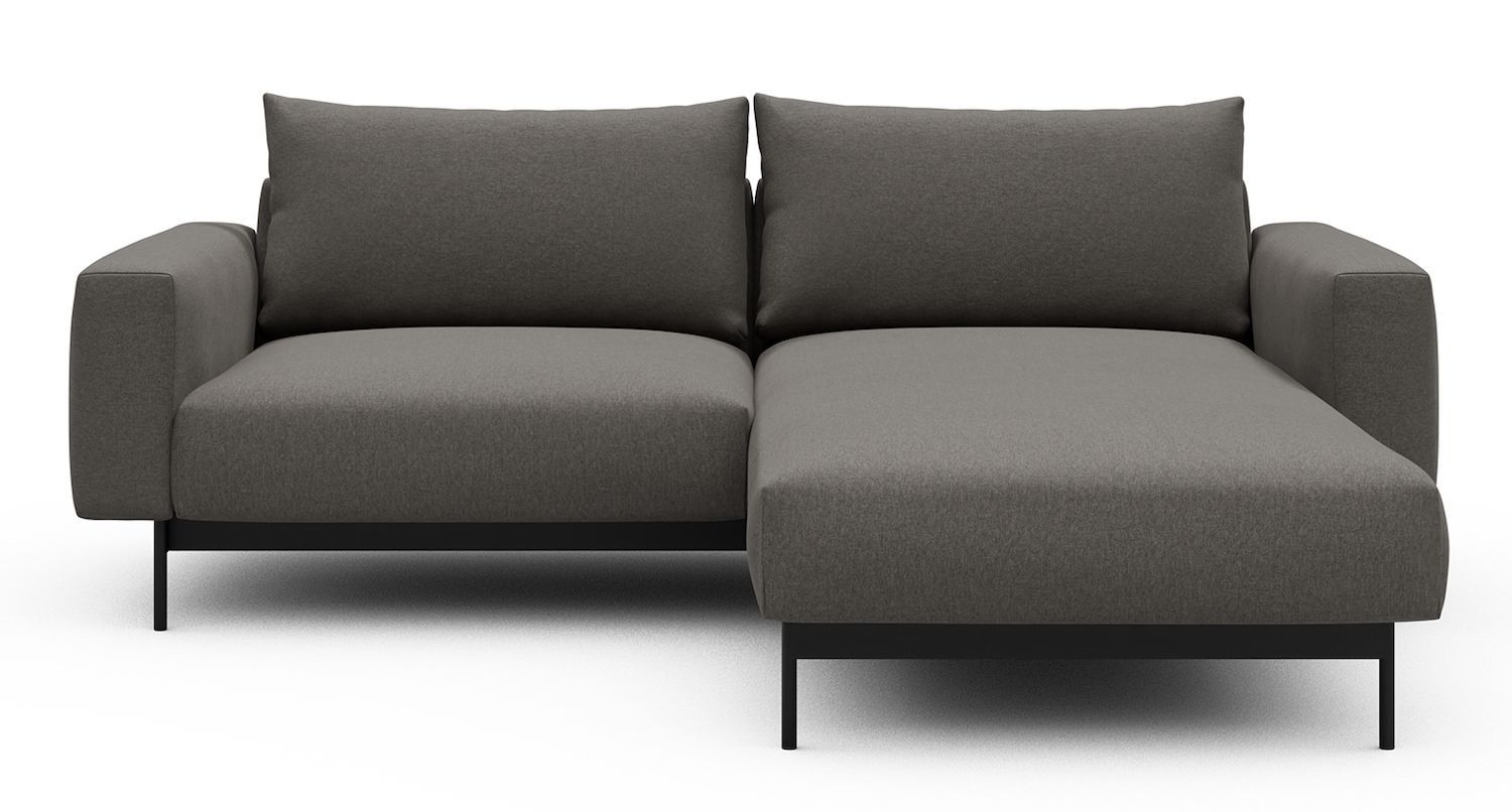 Divano con penisola chaise longue Arthon D1 - Satya 446 Taupe Brown