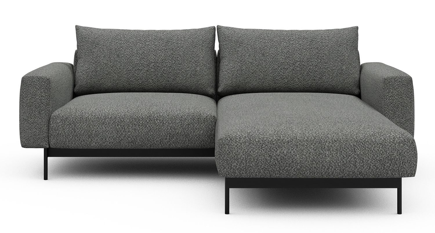 Divano con penisola chaise longue Arthon D1 - Vanora 868 Warm Grey